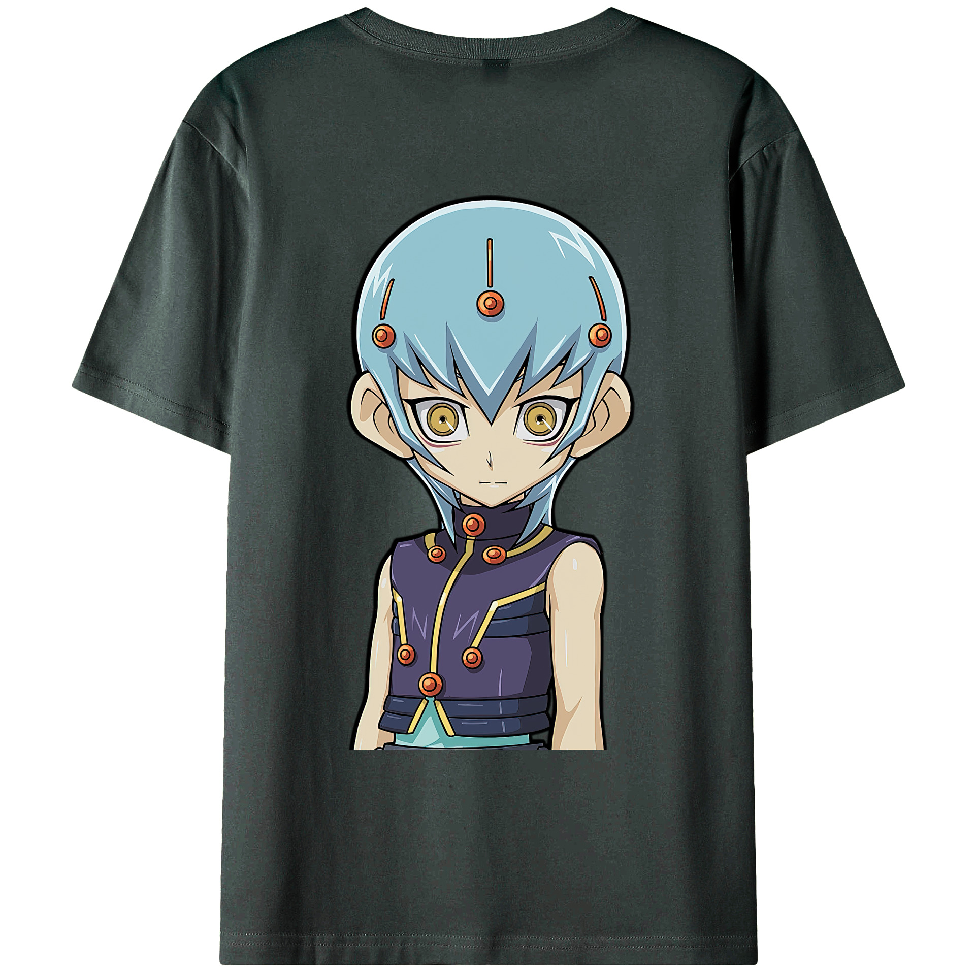 （画像用） 遊☆戯☆王 Yu-Gi-Oh! 綿100％ メンズ半袖Tシャツ（バックプリント） 通気性